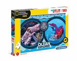 Clementoni 29205 National Geographic Kids Ocean Expedition 180 Pezzi Made In Italy Puzzle Bambini 7 Anni +