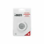 Bialetti 0800002 - Set di 3 guarnizioni e 1 portafiltro per modello a 2 tazze, Bianco/Argento