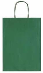 Confezione Pz 25 busta Regalo Allegra Carta Tu 22x10x27cm Verde Rigatino Int.avana