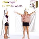 Coperta Kanguru Unicorn blanket. Bianco-Viola