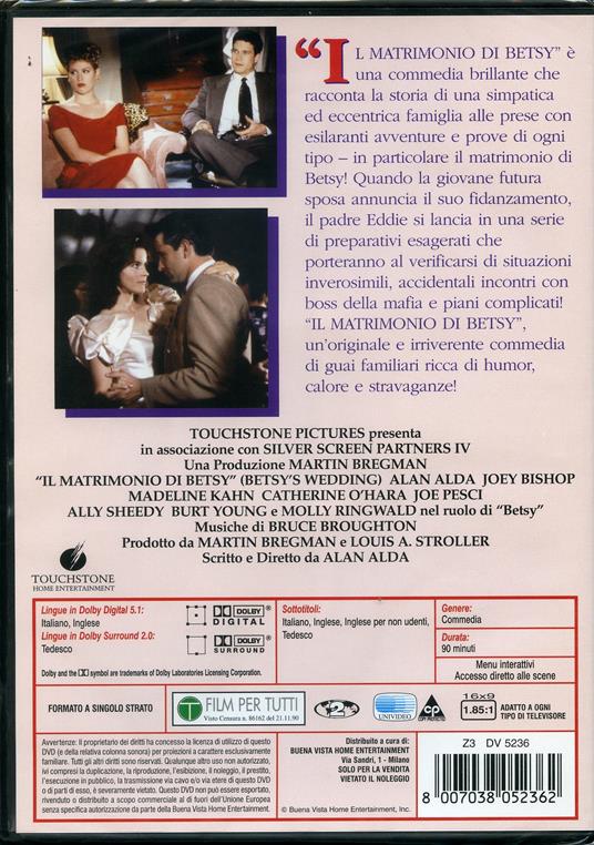 Il matrimonio di Betsy di Alan Alda - DVD - 2