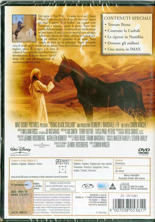 Young Black Stallion di Simon Wincer - DVD - 2