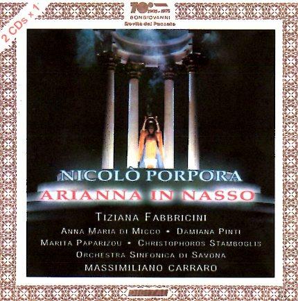 Arianna In Nasso - CD Audio di Nicola Antonio Porpora