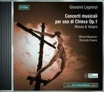 Concerti musicali per uso di Chiesa op.1 - CD Audio di Giovanni Legrenzi,Oficina Musicum,Riccardo Favero