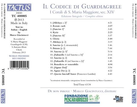 Il codice di Guardiagrele - CD Audio - 2