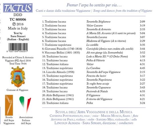 Canti e danze dalla tradizione viggianese - CD Audio di Scuola dell'Arpa Viggianese e della Musica - 2