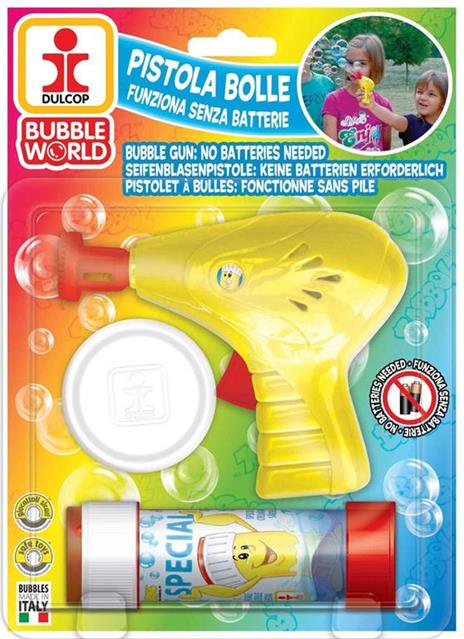 Bolle di Sapone. Pistola Bolle Meccanica Piccola. Blister 1 Pz 60 Ml. Dulcop (Bubble World) - 2