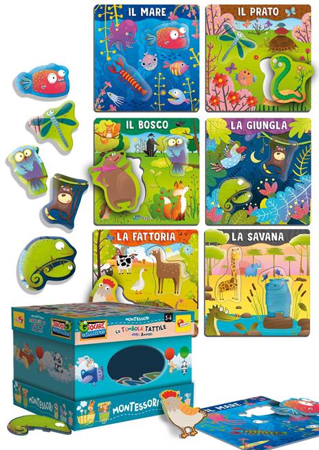 Montessori Plus Tombola Tattile degli Animali - 2