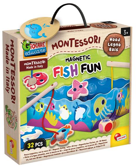 Montessori Legno Magnetic Fish Fun