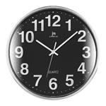 Lowell Justaminute 00816 Quartz wall clock Cerchio Nero, Cromo