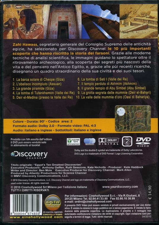Antico Egitto. Le grandi scoperte - DVD - Film Documentario | Feltrinelli
