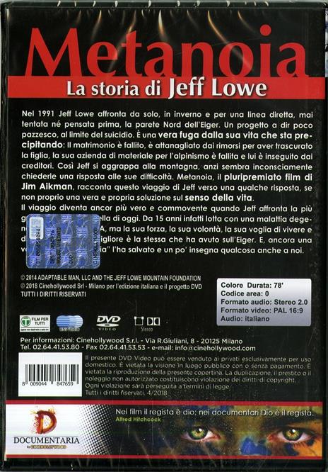 Metanoia di Jeff Lowe di Jim Alkman - DVD - 2