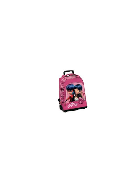 Zaino Trolley organizzato Premium Miraculous Rosa