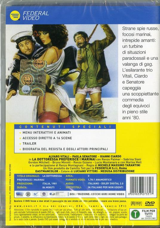 La dottoressa preferisce i marinai di Michele Massimo Tarantini - DVD - 2