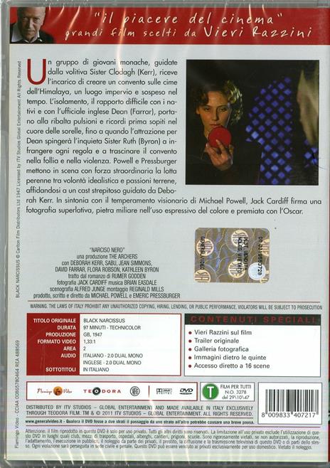 Narciso nero di Michael Powell,Emeric Pressburger - DVD - 2
