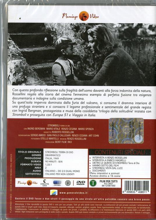 Stromboli, terra di Dio di Roberto Rossellini - DVD - 2
