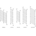 Sistema a cavetto per pannelli porta avvisi – 70×4,5×400 cm