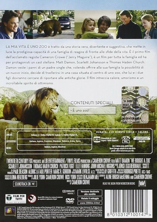 La mia vita è uno zoo di Cameron Crowe - DVD - 2