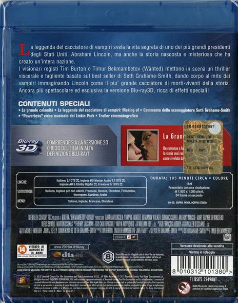 La leggenda del cacciatore di vampiri 3D (Blu-ray + Blu-ray 3D) di Timur Bekmambetov - 2