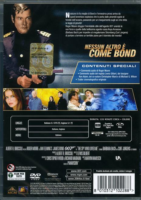 Agente 007. La spia che mi amava di Lewis Gilbert - DVD - 2