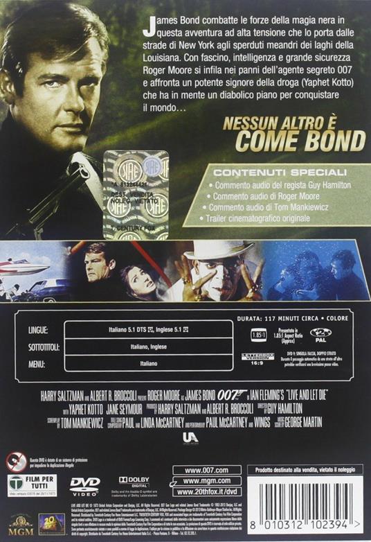 Agente 007. Vivi e lascia morire di Guy Hamilton - DVD - 2