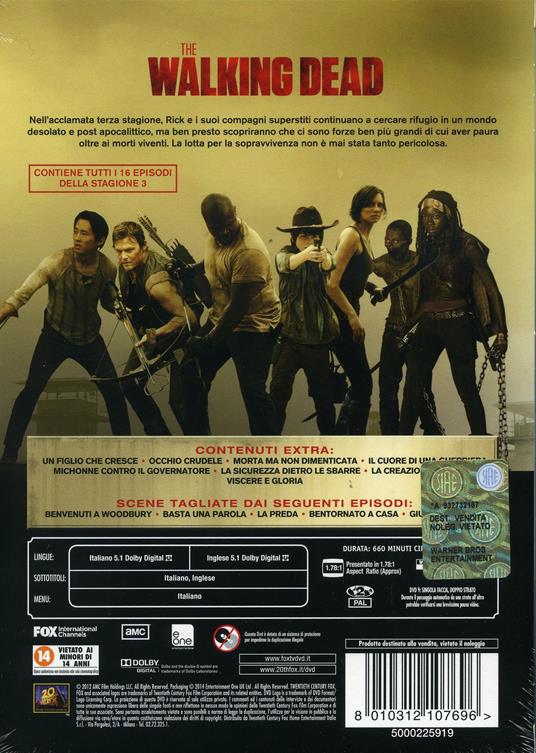 The Walking Dead. Stagione 3. Serie TV ita (5 DVD) - DVD - Film di Ernest  R. Dickerson , Greg Nicotero Avventura | Feltrinelli