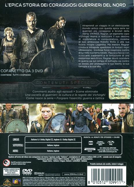 Vikings. Stagione 1. Serie TV ita (3 DVD) - DVD - Film di Ken Girotti ,  Ciaran Donnelly Avventura | Feltrinelli