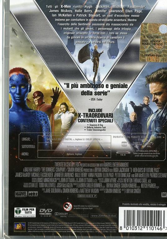 X-Men. Giorni di un futuro passato - DVD - Film di Bryan Singer Avventura |  Feltrinelli