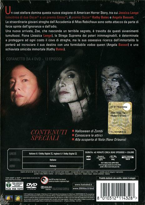 American Horror Story. Stagione 3 (4 DVD) - DVD - Film di Alfonso  Gomez-Rejon , Bradley Buecker Fantastico | Feltrinelli
