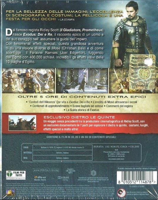 Exodus. Dei e Re 3D (Blu-ray + Blu-ray 3D) - Blu-ray + Blu-ray 3D - Film di  Ridley Scott Drammatico | laFeltrinelli