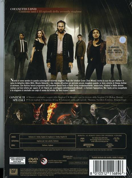 Sleepy Hollow. Stagione 2. Serie TV ita (5 DVD) di Ken Olin,Paul A. Edwards,Douglas Aarniokoski - DVD - 2