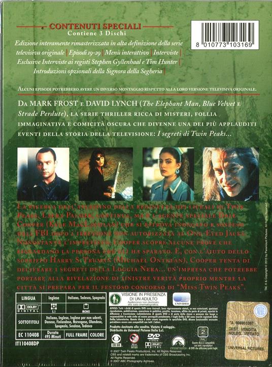 Twin Peaks. I segreti di Twin Peaks. Stagione 2. Parte 2 (Serie TV ita) (3  DVD) - DVD - Film di David Lynch Giallo | laFeltrinelli
