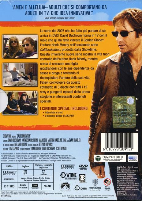 Californication. Stagione 1 (3 DVD) di Stephen Hopkins,Scott Winant,Michael Lembeck - DVD - 2