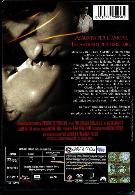 American Gigolo di Paul Schrader - DVD - 2