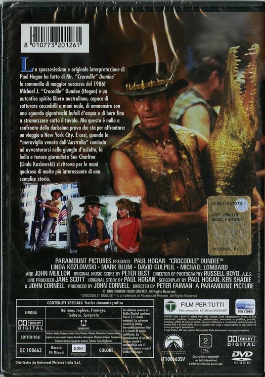 Mr. Crocodile Dundee di Peter Faiman - DVD - 2