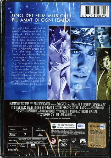 Staying Alive di Sylvester Stallone - DVD - 2