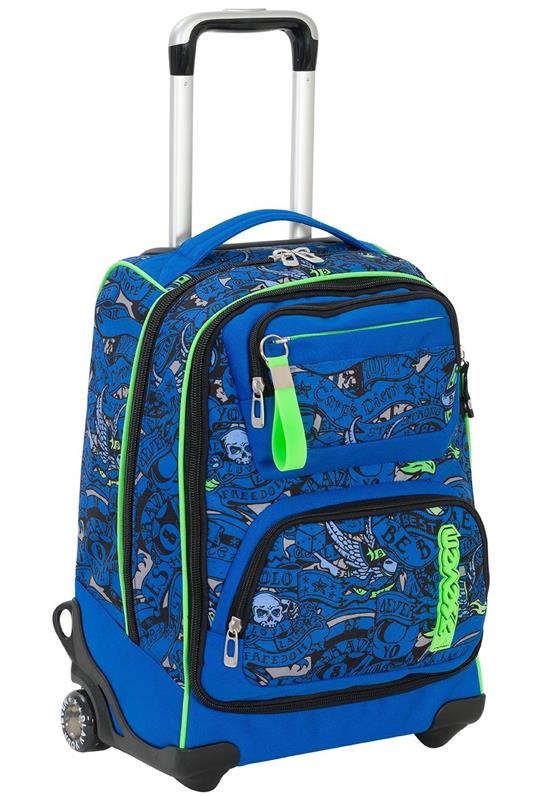 Zaino trolley Comby Seven Koi Royal Blue. Blu