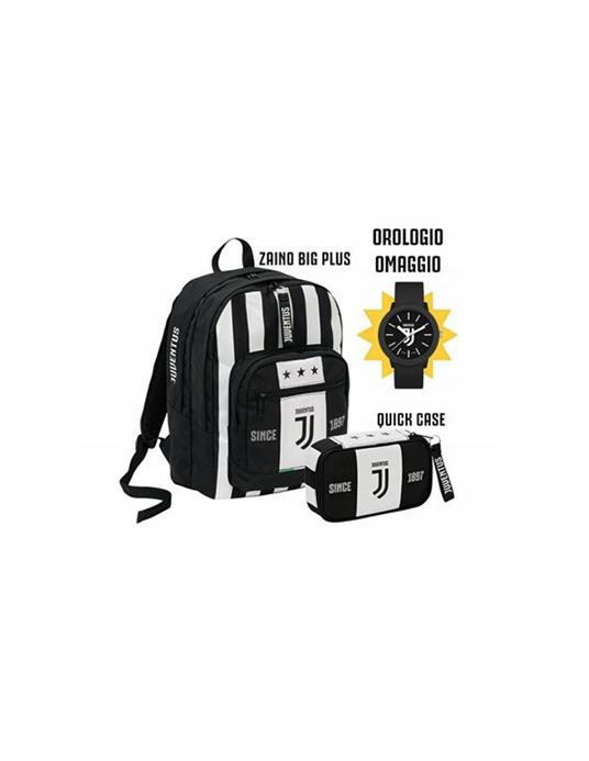 Zaino Big Plus Juventus + Astuccio accessoriato Quick Case. Con gadget