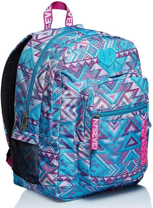 Zaino Freethink Seven 7.1 Wild Feeling Tyle. Azzurro-Rosa - 4