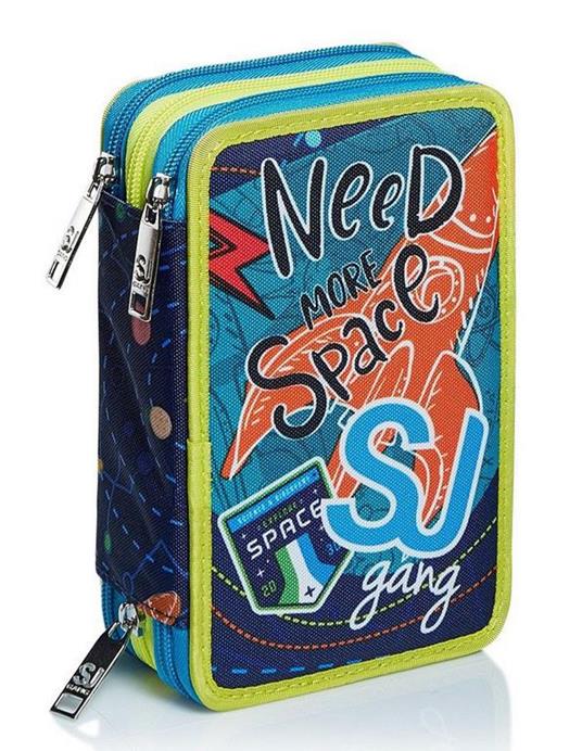 Astuccio accessoriato 3 zip Seven SJ Gang Ledtech Boy Blue Deep. Blu - 2