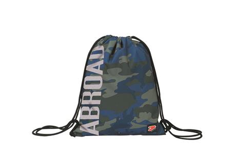 Zaino coulisse Sakky Bag Seven The Double Camo Royal Military Green. Blu-Verde