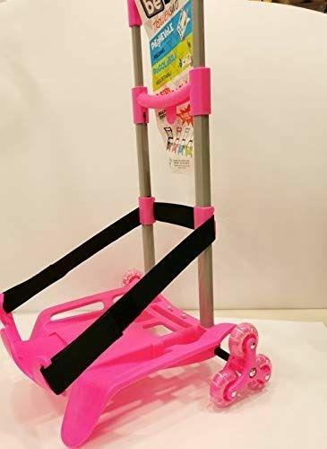 Carrello Trolley 3 ruote Be Box Plus Pieghevole Rosa - con blocca zaino 