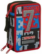 Astuccio 3 zip Seven 7.1 Take The Field Rosso - 12,5x20x7 cm