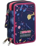 Astuccio ovale organizzato Seven 7.1 Love your Soul Blu - 10x23x5,5 cm