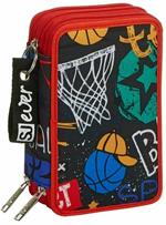 Astuccio 3 zip SJ Ever Popular Boy - 20x12,5x7 cm