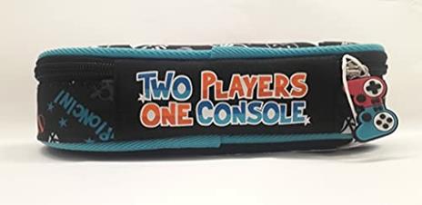 Astuccio ovale organizzato Two Player One Console - 23x10x5,5 cm - 3