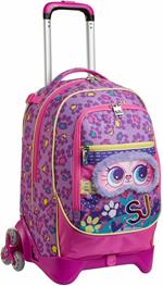 Zaino trolley 3WD SJ Gang Animali Fantasy Girl - 31x51x27 cm