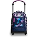 Zaino scuola Trolley Tyre Seven Drawingpin Girl, Blue Deep, 34 lt - 39 x 57 x 28 cm