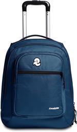 Zaino scuola New Bump Plain Invicta Trolley, Moonlit Ocean - 38 x 51 x 24cm