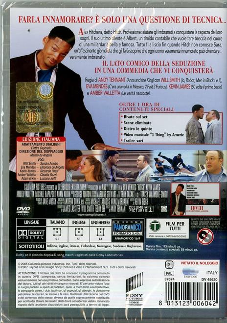 Hitch. Lui sì che capisce le donne di Andy Tennant - DVD - 2